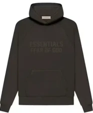 New Fear Of God Essentials Hoodie Off Black - Men's Size XXL