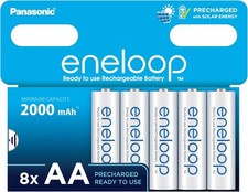 8x Panasonic Eneloop AA 2000mAh Rechargeable Batteries Ready NiMH HR6 BK-3MCDE 2.84 per battery