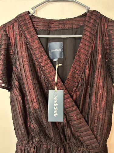ModCloth New dress size 1x Whimsigoth black red ethereal Fairy Maxi Flutter - Picture 6 of 13