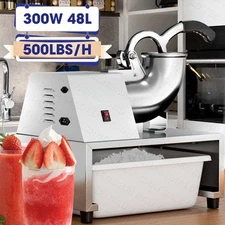 Commercial Ice Shaver Ice Shaving Machine, with Hopper, Electric Snow Cone Maker
