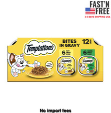 Temptations Bites in Gravy Flavor Wet Cat Food Variety Pack, 3.5 oz 12 Pack 