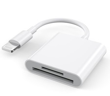 Sd Card Reader for iPhone iPad Camera, Apple MFi Certified Dual Slot...