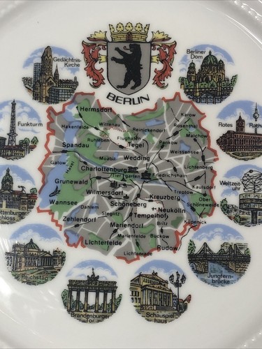 Berlin Schedel Bavaria Vintage Souvenir Plate 10" Diameter - Picture 2 of 5