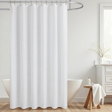 Waterproof Linen Fabric Shower Curtain 72x78" 20 Flax 80 Polyester