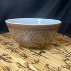 Vintage Pyrex Woodland Floral 2.5 Qt Nesting Mixing Bowl Dark Brown White #403