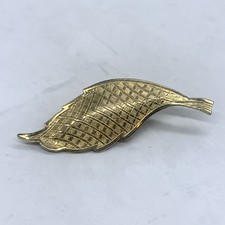Leaf Shape Gold Tone Hair Clip Women Accessories Vintage