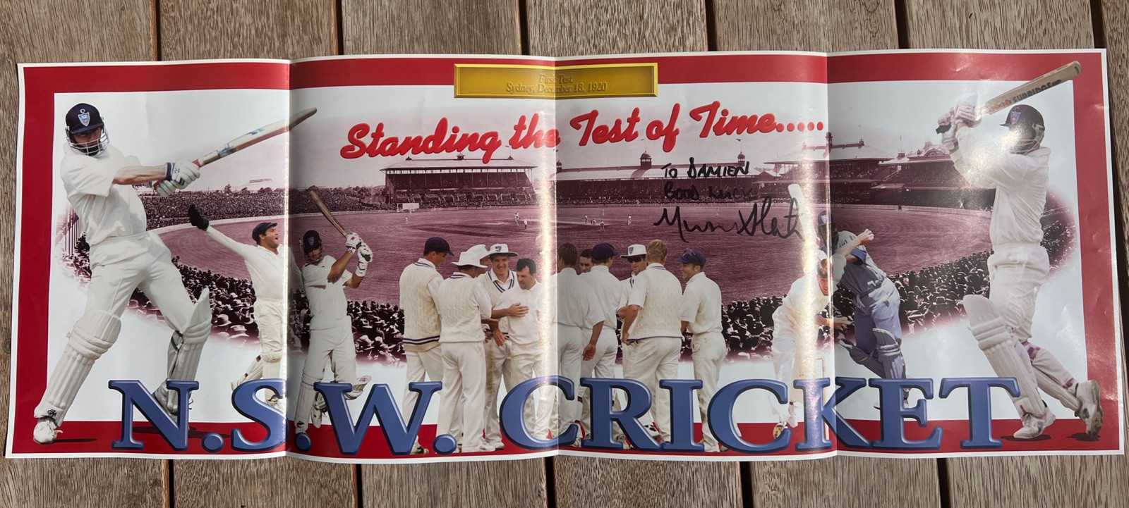 MICHAEL SLATER HAND SIGNED NSW CRICKET - Great Condition - Must See