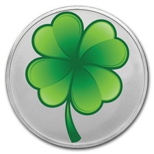1 oz Silver Colorized Round - APMEX (4-Leaf Clover) 105.88 per troy oz