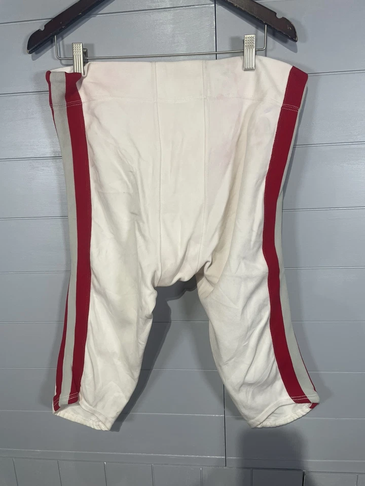 Pantalones de práctica vintage OHIO STATE TEAM GAME Columbia Ohio blanco y rojo Koening Foto 3 de 4