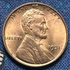 1931-P Red BU Lincoln Wheat Cent Better Date Rare This Nice! S-4
