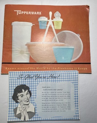 Vintage 1965 Tupperware Catalog Hostess Booklet Home Parties And 5 Invitations