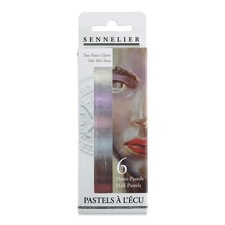 SENNELIER Extra-Soft Half Pastel 6 Stick Set,...