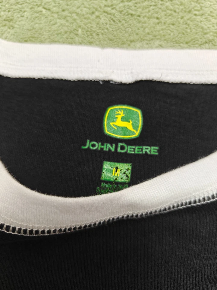 John Deere manga larga negro/blanco talla mediana para niños (café y luego agricultura) Foto 3 de 4