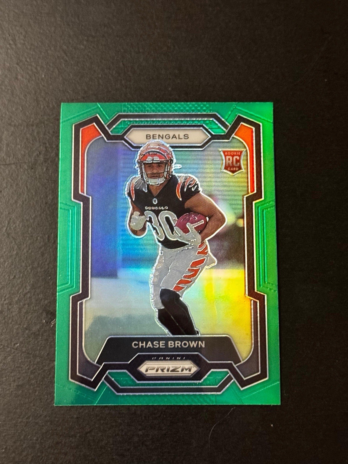 2023 Panini Prizm Chase Brown Green Prizm RC Cincinnati Bengals #318
