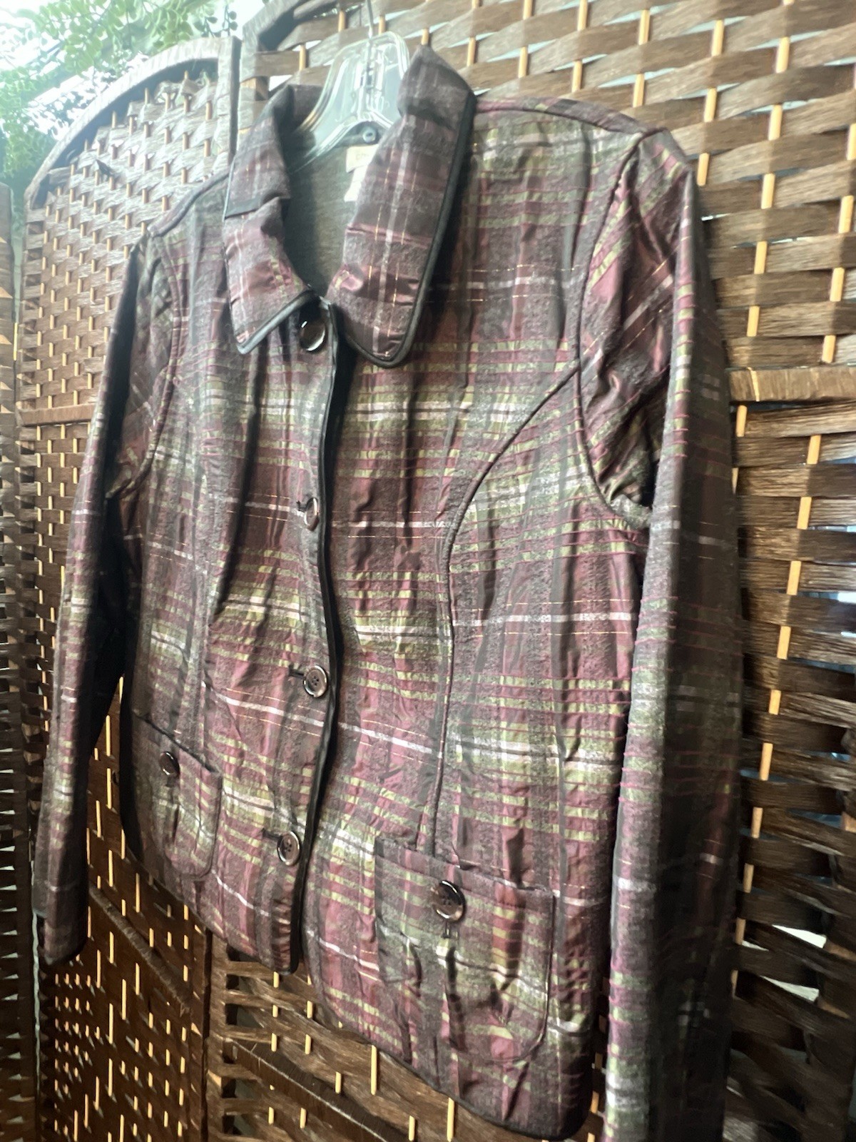 Chicos Plaid Button Jacket - image 5