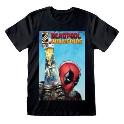 Deadpool T-Shirt Herren Deadpool & Wolverine - Deadpool Reflection schwarz
