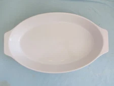 Emile Henry Casserole Dish 17x10 White Deep Oval Ceramic Bakeware Heavy-duty