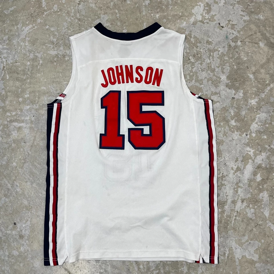 USA Basketball Magic Johnson Nike Jersey M Dream Team Sewn Stitch Thrashed - Image 2 of 4