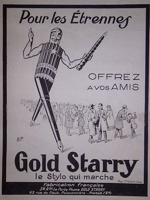 WERBUNG GOLD STARRY DER STIFT, DER FÜR DIE FREMDEN LÄUFT SCHENKEN SIE IHREN FREUNDEN
