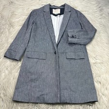 Anthropologie Cartonnier Women's S Forest Park Oversized Long Boyfriend Blazer