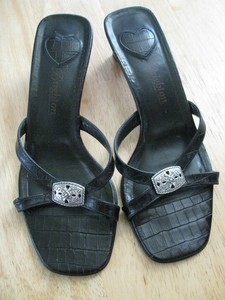 brighton black sandals