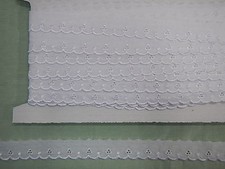 Broderie Anglaise Flat White Lace - 5. metres 5546 