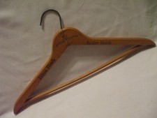 Vintage Wooden 19" Hanger Advertisement HILTON STATLER HOTELS "Around the World"