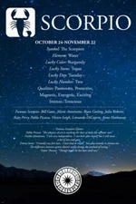 Scorpio Description Astrology Poster 20x30 QUALITIES FAMOUS PEOPLE QUOTES