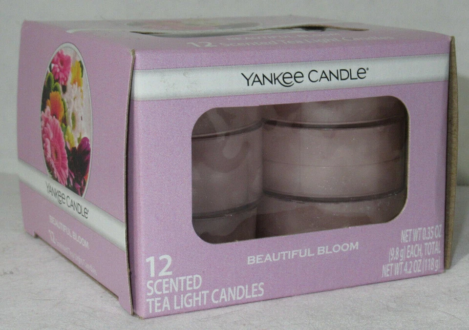 Yankee Candle 12 velas perfumadas de luz de té T/L caja HERMOSA FLORACIÓN Foto 2 de 2