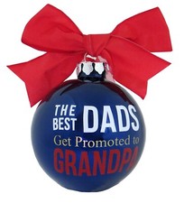 The Best Dad's Get Promoted To Grandpa Ornament Christmas Hanging Decoration NWT