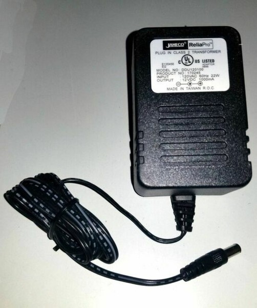 Jameco 170245 AC to DC Power Supply Output 12v 1 Amp 12 Watt for sale