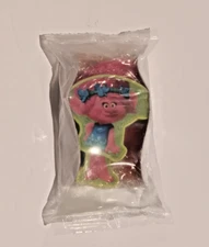 Vintage Troll Doll Toy Unopened Package Pink Hair Green Blue Dress