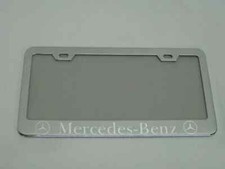 Mercedes Benz Chrome Metal License Plate Frame With Brushed Text Mercedes Benz Chrome Metal License Plate Frame With Brushed Text