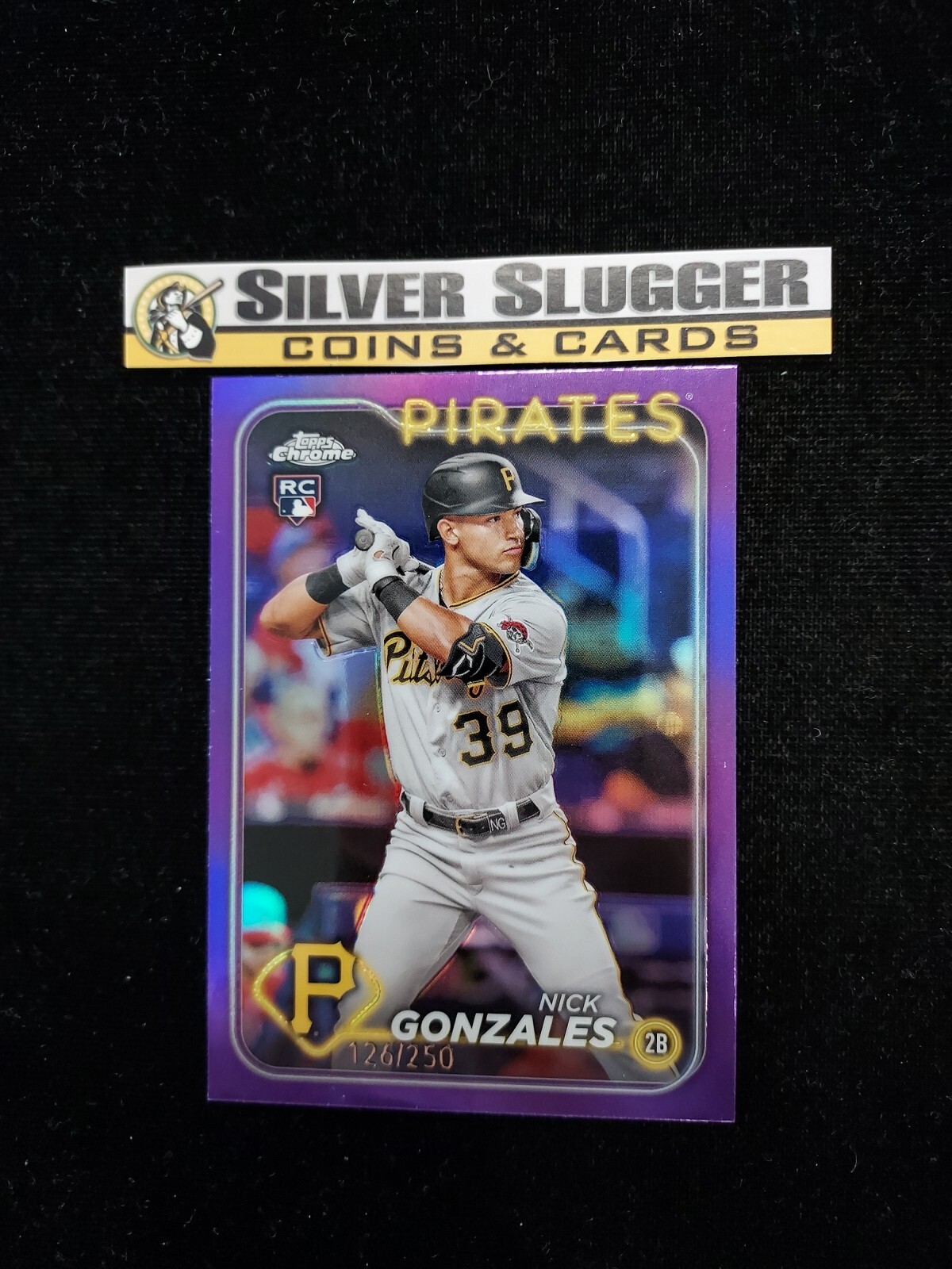2024 Nick Gonzales Topps Chrome Purple Refractor /250 #72 RC Rookie Card Pirates