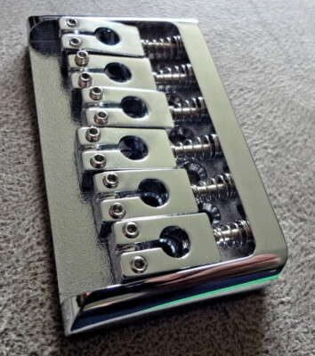 HARD TAIL CHROME BRIDGE by MIGHTY MITE for Electric Guitar Heavy Duty