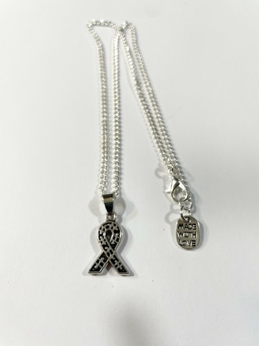 Autism Awareness Antiqued Silver Plated Puzzle Necklace 18" Gift Boxed - Picture 2 of 3
