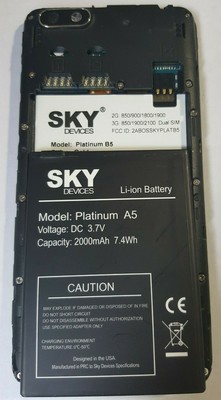 Sky Device Phone Platinum B5 Replacement Battery Platinum A5 2000mah Ebay