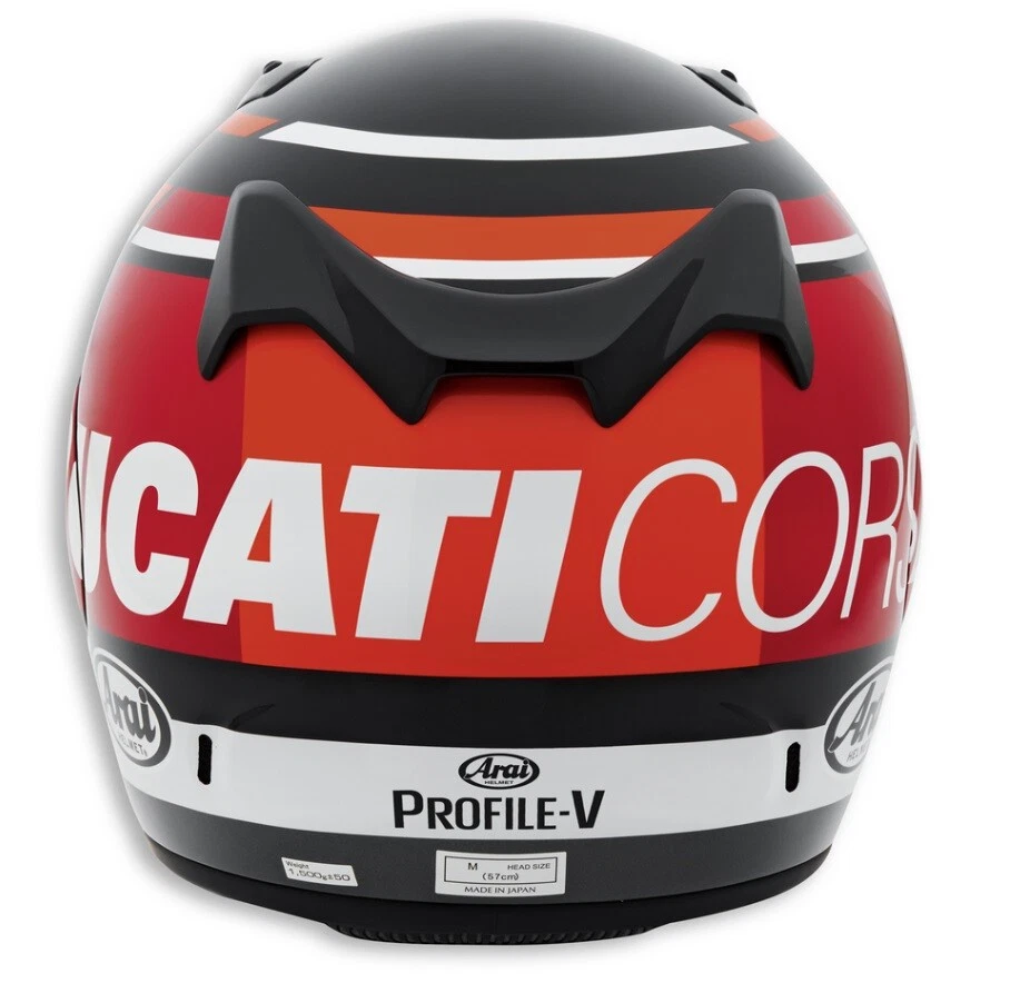 DUCATI Arai Profile V CORSE SBK 5 IntegralHelm Helm Helmet schwarz rot NEU - Bild 3 von 3