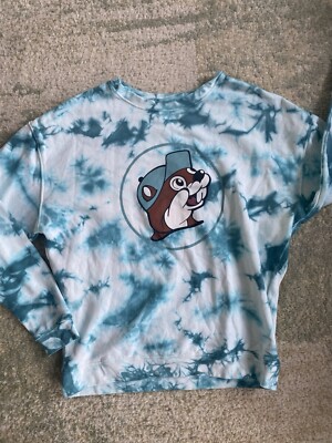Bucee's Sweatshirt Blue Tie Dye Bucees Sweater Sweatshirt Size Small