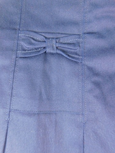 Classroom Navy Scooter Skirt Size 10.5 Plus Bow Stretch Uniform - Picture 3 of 14