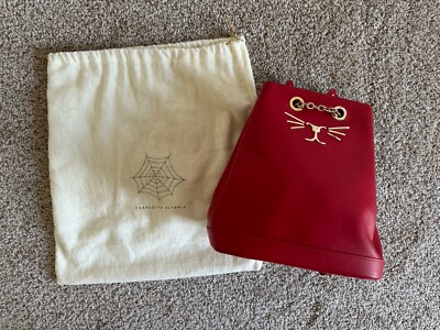 Charlotte Olympia Petite Feline Red Leather Backpack | eBay display picture 2