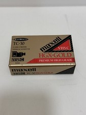 Maxell VHS-C TC-30 HGX-Gold Premium High Grade Video Tapes New Sealed