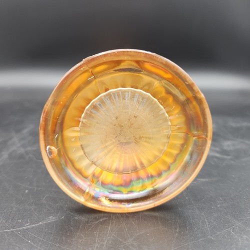 Vintage Imperial Carnival Glass Small 8.5" Marigold Swung Vase MCM - Picture 9 of 11