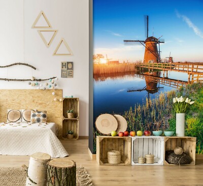 3D Windmill House G1914 Wallpaper Mural Self-adhesive Removable Sticker Kids Hon