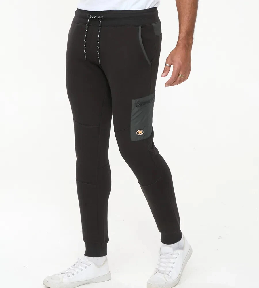 D555 Duke Mens Black Couture Jogger With Elasticated Waist S M L XL XXL (411603)