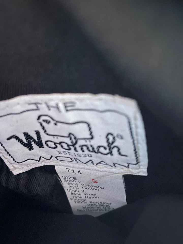 Colete Woolrich Feminino Vintage Lã Reversível Xadrez Búfalo Vermelho Preto Pequeno/Extra Pequeno - Imagem 4 de 4