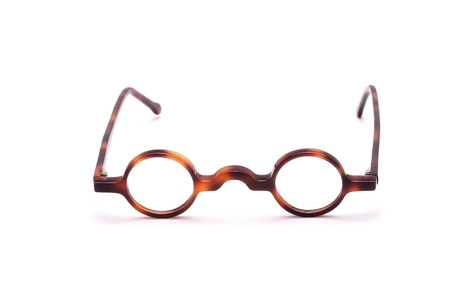 Kleine runde Brille Fassung Braun Mod 957 29 - 32 mm Made in Italy unisex 32490₽