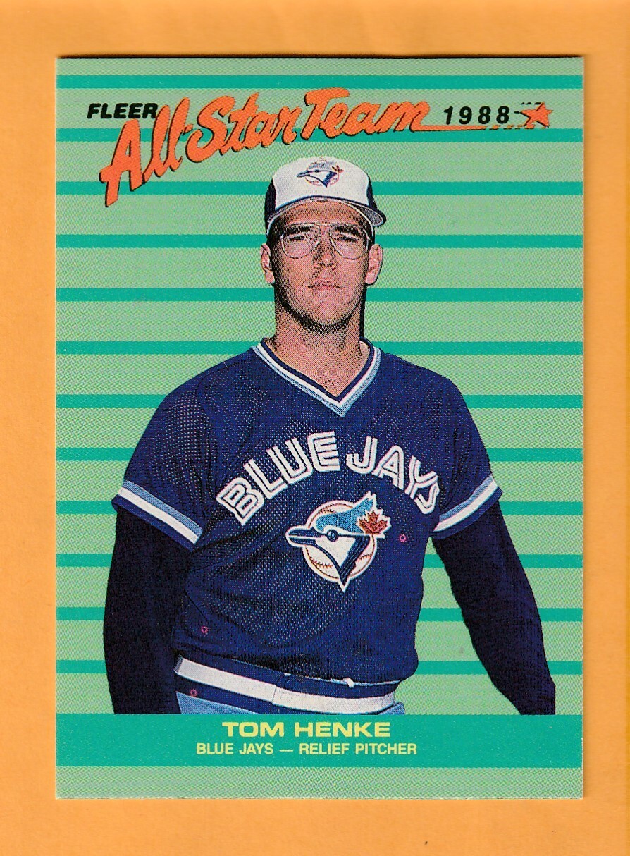 Tom Henke Toronto Blue Jays 1988 Fleer All-Stars #2 Jefferson City Missouri