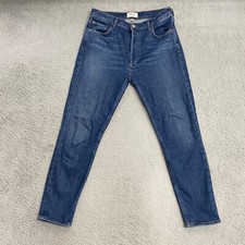 Agolde Jeans Womens 30 Blue Denim High Rise Nico Slim Straight Button Fly Ankle