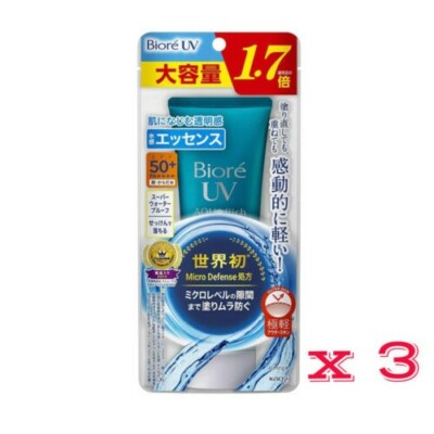 KAO Biore UV Aqua Rich Watery Essence SPF50+PA++++ sunscreen 85g (L) x 3
